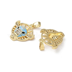 Латунные микропаве прозрачные подвески с фианитом KK-F924-0G-01