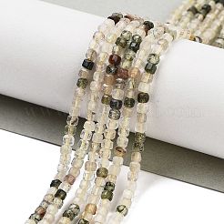 Нити бусин из натурального рутилированного кварца G-H042-B14-01