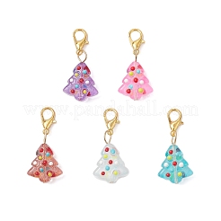 Подвесные украшения на елку из неровного стекла ручной работы HJEW-JM04171-01