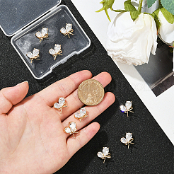 10 шт. латунные подвески с микропаве из прозрачного кубического циркония в форме капли&nbsp;KK-BBC0020-47