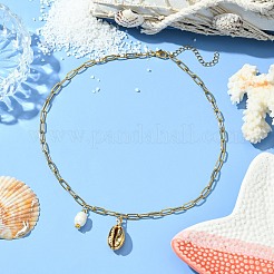 Ожерелья из натурального культивированного пресноводного жемчуга NJEW-JN04785