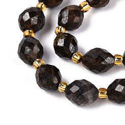 Природные бронзитом бисер нитей G-N342-53-8x6-06