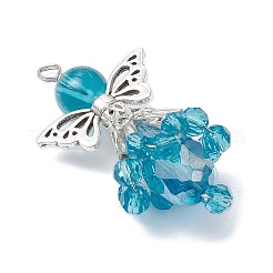 Гальванизировать прозрачные стеклянные подвески&nbsp;PALLOY-JF03831-01