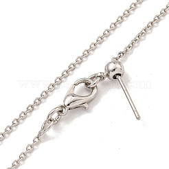 Messing-Kettenhalsketten für Damen&nbsp;NJEW-G084-10P