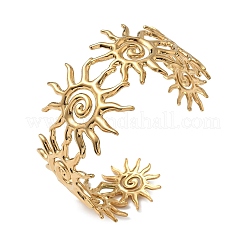 Браслеты-манжеты из нержавеющей стали Sun 304 BJEW-B158-01G