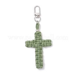 Colgantes y decoraciones con hilos de algodón cruzados&nbsp;HJEW-TA00398-01