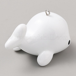 Подвески с морскими животными из непрозрачной смолы&nbsp;LS-RESI-WH0039-05A-P