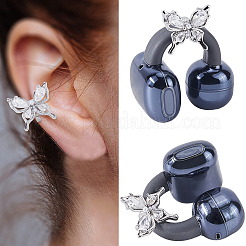 2 Stück Strass-Clip aus Legierung für dekorative Kopfhörer-Accessoires&nbsp;FIND-CP0003-61B