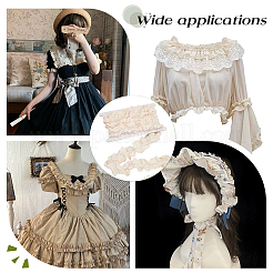 3 ярд хлопковой ленты с вышивкой цветов в складку OCOR-MA0001-14A