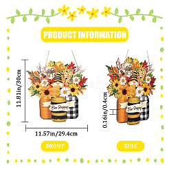 Décorations de pendentifs en bois bricolage&nbsp;HJEW-WH0068-17A