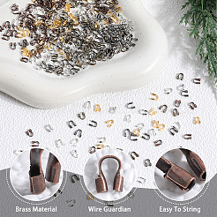 1200 шт. Защитные устройства и протекторы из латунной проволоки двух цветов KK-SP0002-01