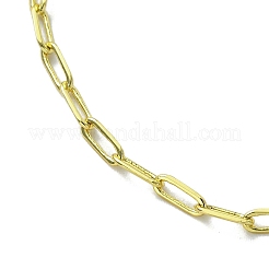 Verstellbare Armbänder mit Schiebeverschluss aus Messing-Büroklammerkette für Damen&nbsp;BJEW-JB13616
