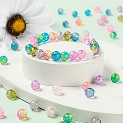 210~250шт 10 стиля окрашенные распылением хрустящие стеклянные бусины CCG-YW0001-06