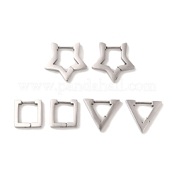 Не тускнеющие 3 пара 3 стилей серьги-кольца из нержавеющей стали 304 для женщин EJEW-K279-02P