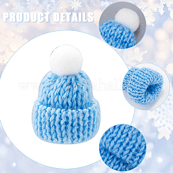 50шт. 10-х цветная полиэстеровая шерстяная шапочка для куклы DOLL-CP0001-01