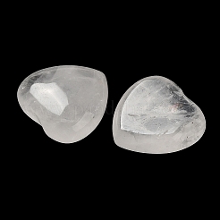 天然水晶カボション  ロッククリスタルハート  15x15x6mm&nbsp;G-F776-02A-19