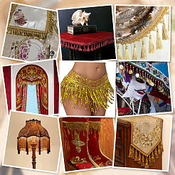 Ленты из полиэстера с бахромой OCOR-WH0091-70