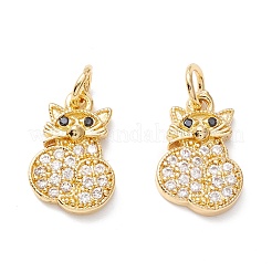 Латунные микропаве прозрачные подвески с фианитом ZIRC-M118-05G-RS