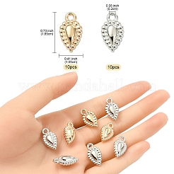 20шт 2-х цветные пластиковые подвески ccb CCB-YW0001-56