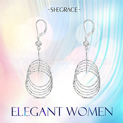 925 orecchini a monachella in argento sterling rodiato&nbsp;JE802A