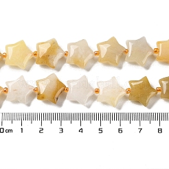 Естественный желтый авантюрин бисер нитей G-NH0005-008