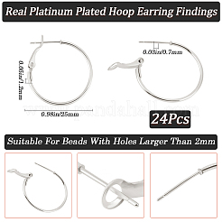 24 шт. латунные серьги-кольца&nbsp;KK-BBC0016-13P