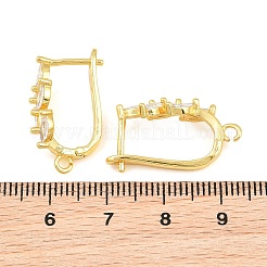 Créoles en laiton avec zircone cubique de micro pavé&nbsp;CU-CBAB5B4-06G