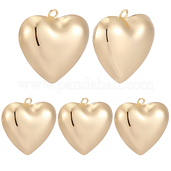 5 ciondolo a forma di cuore in ottone&nbsp;KK-BBC0025-58C