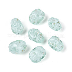 Perles artisanales en verre filé et en poudre pailletée&nbsp;LAMP-T023-29E