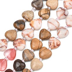 Colliers de perles en verre de quartz cerise à dégradé de couleurs&nbsp;G-B185-A10