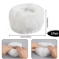 Женские искусственные кроличьи волосы манжеты нарукавники перчатки&nbsp;AJEW-WH20019-20B