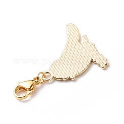 Décorations de pendentif d'oiseau d'émail d'alliage&nbsp;HJEW-JM00763