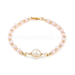 4шт 4 цвета стеклянный жемчуг круглые бусины браслеты для женщин&nbsp;BJEW-JB11975