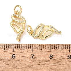 Pendentifs en laiton zircon cubique transparent&nbsp;CU-E003-01G