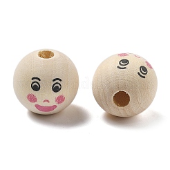 Печатные деревянные европейские бусины схима WOOD-G023-14D