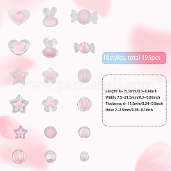 18 стиль прозрачных акриловых бусин TACR-CA0001-20