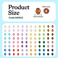 5600 шт. Прозрачные акриловые бусины&nbsp;TACR-PJ0001-05