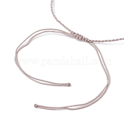 8 мм окрашенный натуральный полосатый агат круглые плетеные регулируемые бусины ожерелья для женщин&nbsp;NJEW-JN05319