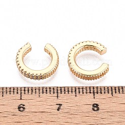 Латунные серьги-манжеты из прозрачного кубического циркония EJEW-T047-53G