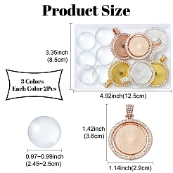 Наборы для изготовления подвесок из сплава со стразами «сделай сам»&nbsp;DIY-YW0009-87