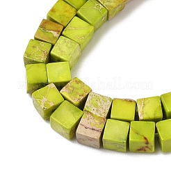 Brins de perles de jaspe impérial synthétique teint&nbsp;G-H087-F02-01C-1