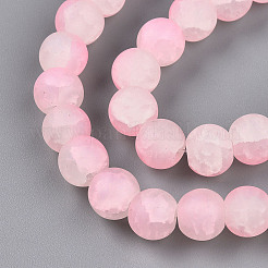 Стеклянные бусины кракле GLAA-N009-10mm-02