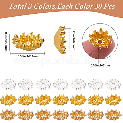 90 pz. 3 tappi per perline in lega di zinco colorati&nbsp;FIND-SC0022-67