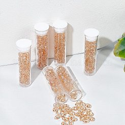 300穴シードビーズ2個  チェコガラスビーズ  オーバル  砂茶色  4.5~5x3~3.5x2~2.5mm  穴：1mm&nbsp;SEED-NB0001-65