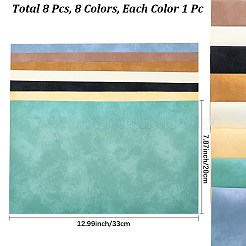 7 pièce de tissu imitation cuir PVC givré 7 couleurs&nbsp;DIY-CL0002-20B