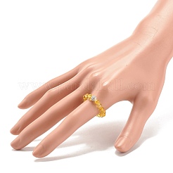 Круглое эластичное кольцо из бисера с драгоценными камнями и хрустальным диско-шаром со стразами для женщин RJEW-JR00454