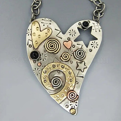 Богемский сплав полые звезды сердце кулон ожерелья для женщин&nbsp;FS-WG1DBFC-01