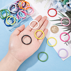 36 шт. двухцветные железные застежки для брелоков IFIN-BC0001-17