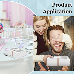 12 прямоугольная складная коробка для торта из крафт-бумаги CON-WH0089-173B