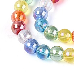 Стеклянные бусины с гальваническим покрытием &nbsp;EGLA-N019-6mm-05